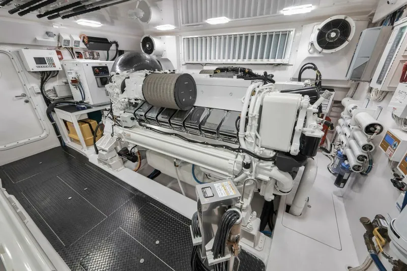 Nikki Bella Yacht Photos Pics 2025 Viking 90 Convertible- NIKKI BELLA- Engine Room