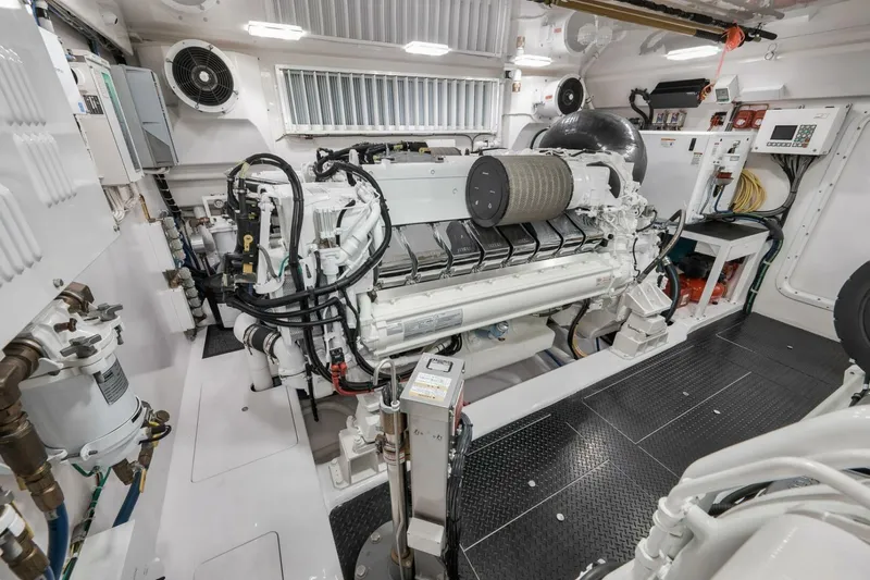 Nikki Bella Yacht Photos Pics 2025 Viking 90 Convertible- NIKKI BELLA- Engine Room