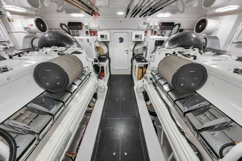 Nikki Bella Yacht Photos Pics 2025 Viking 90 Convertible- NIKKI BELLA- Engine Room