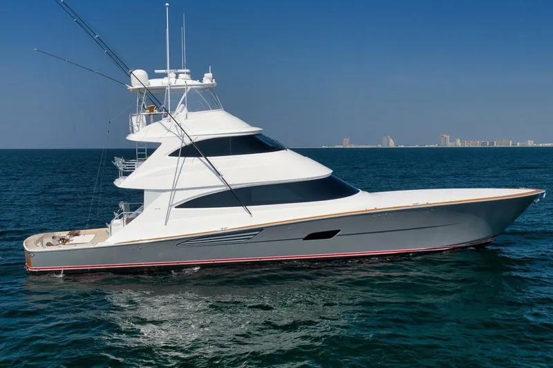 Nikki Bella Yacht Photos Pics 2025 Viking 90 Convertible- NIKKI BELLA- STBD Profile