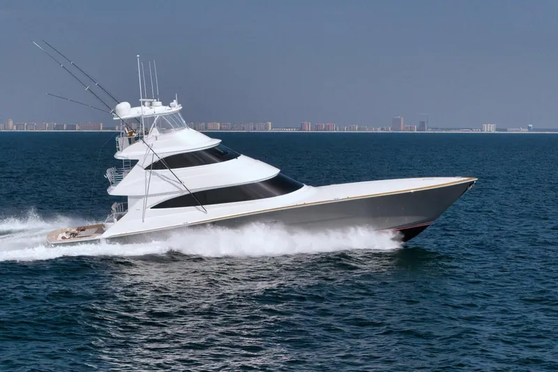 Nikki Bella Yacht Photos Pics 2025 Viking 90 Convertible- NIKKI BELLA- STBD Profile