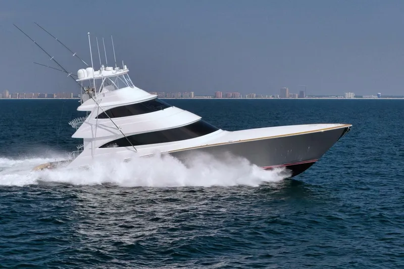 Nikki Bella Yacht Photos Pics 2025 Viking 90 Convertible- NIKKI BELLA- STBD Profile