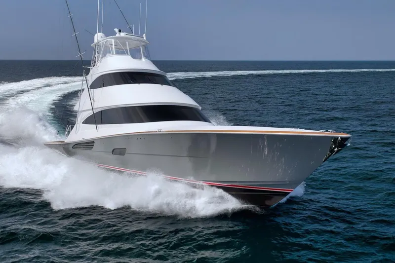 Nikki Bella Yacht Photos Pics 2025 Viking 90 Convertible- NIKKI BELLA- STBD Profile