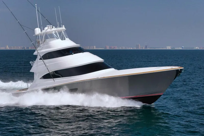 Nikki Bella Yacht Photos Pics 2025 Viking 90 Convertible- NIKKI BELLA- STBD Profile