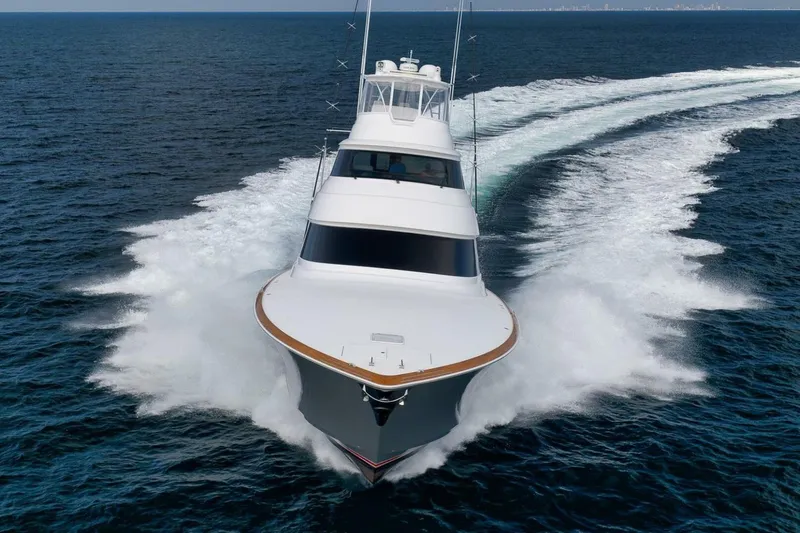 Nikki Bella Yacht Photos Pics 2025 Viking 90 Convertible- NIKKI BELLA- Bow Profile