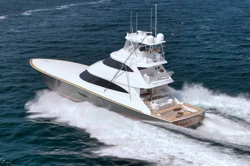 Nikki Bella Yacht Photos Pics 2025 Viking 90 Convertible- NIKKI BELLA- Port Profile