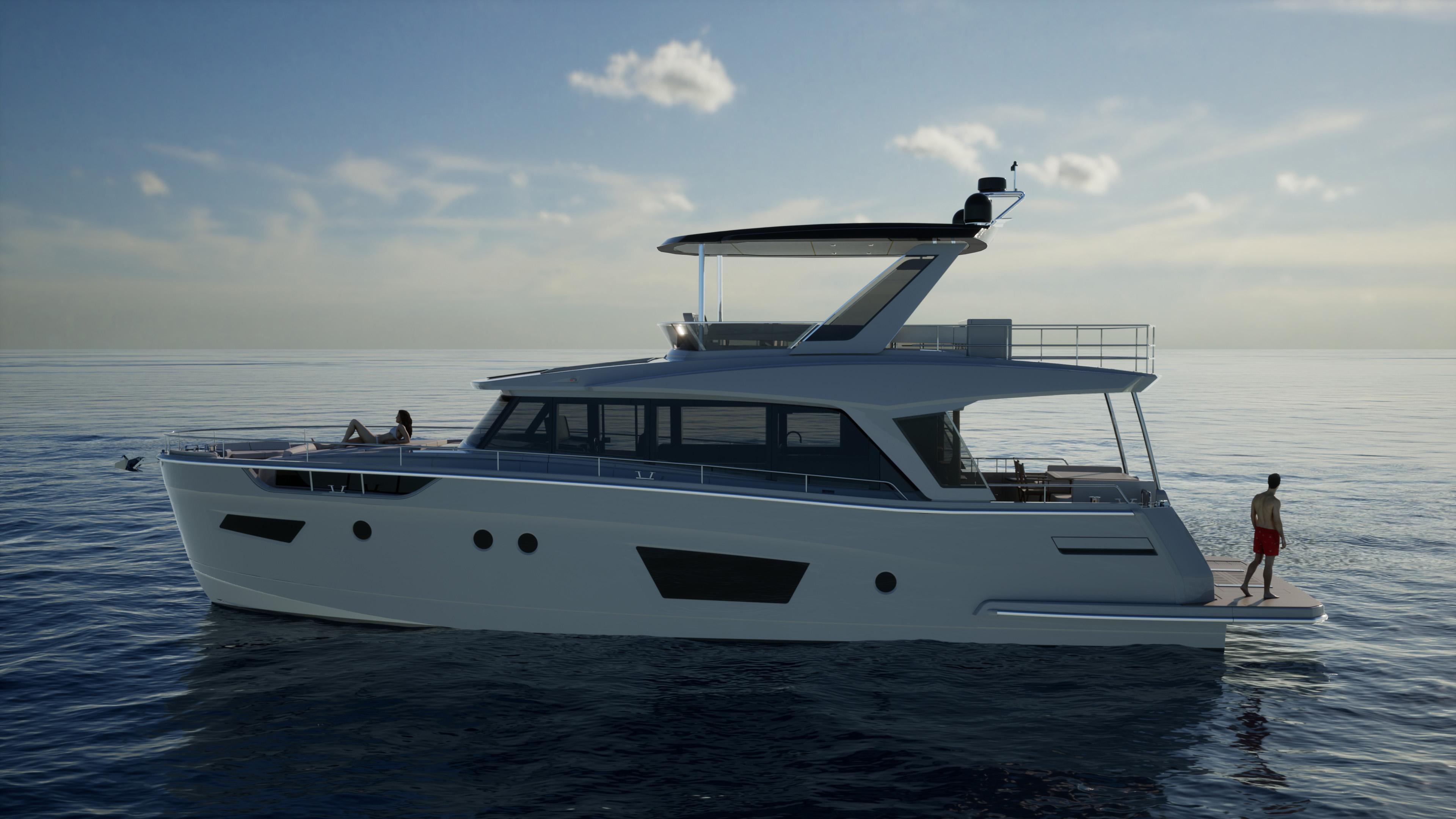 greenline 58 fly hybrid yacht