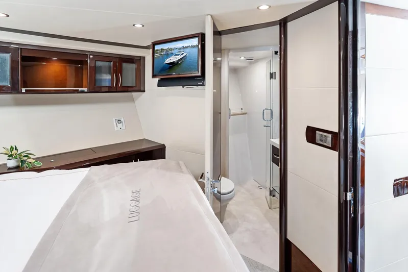 Liquid Asset Yacht Photos Pics Luxurious interior of 2010 Lazzara 78 Fly yacht with modern amenities and elegant design.