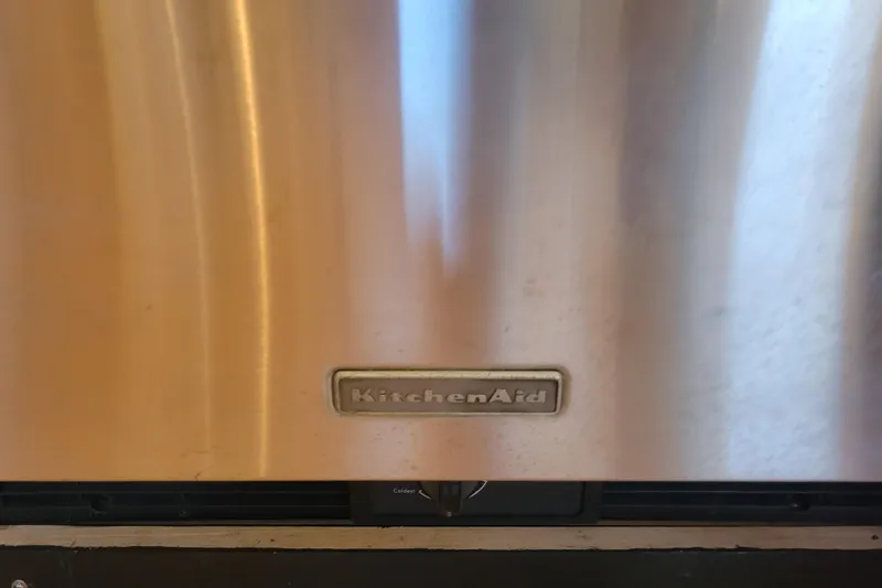 Bout Time Yacht Photos Pics Stainless steel KitchenAid appliance with visible brand logo.