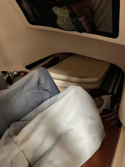  Yacht Photos Pics Interior cabin of 2018 Grady-White Canyon 336 boat with storage area.