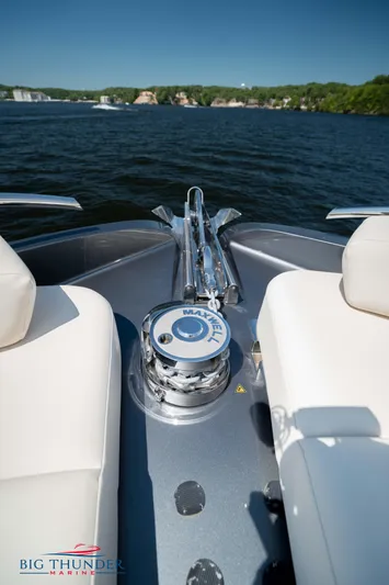  Yacht Photos Pics 2024 Dutch American Iconic DA 50 boat on a lake, featuring sleek design and luxurious seating.