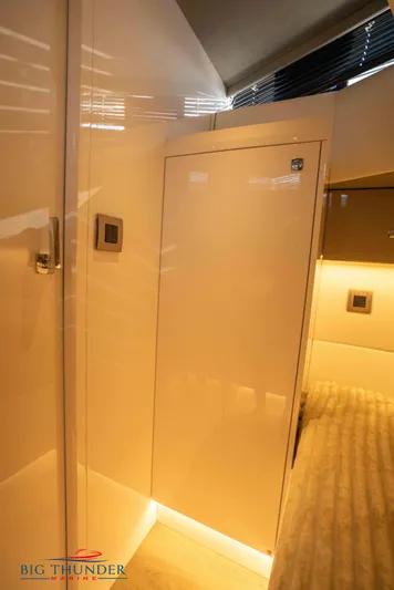  Yacht Photos Pics 2024 Dutch American Iconic DA 50 interior with sleek cabinetry and modern lighting.