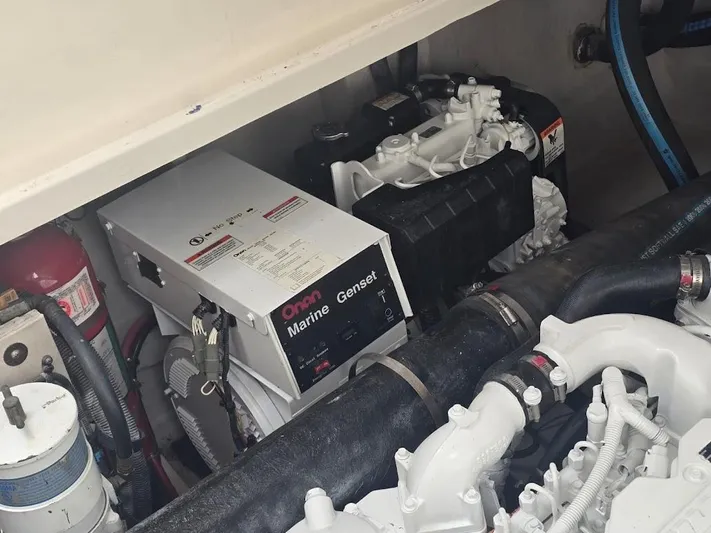  Yacht Photos Pics Engine room of 2008 Sea Ray 40 Sundancer with Onan Marine Genset.