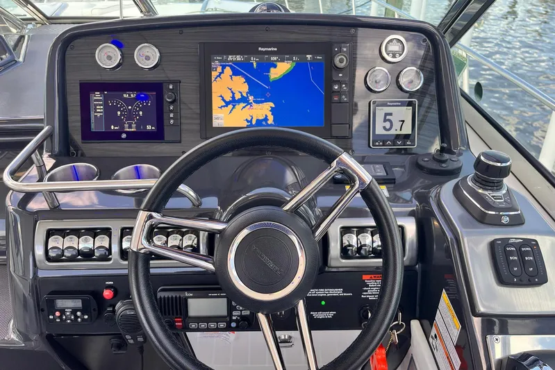 Rum Punch It Yacht Photos Pics 2018 Formula 37 Performance Cruiser dashboard with navigation and control systems.