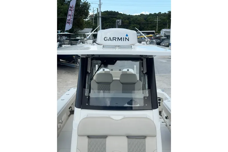  Yacht Photos Pics 2023 Solace 32 CS boat with Garmin equipment, featuring a sleek design and modern technology.