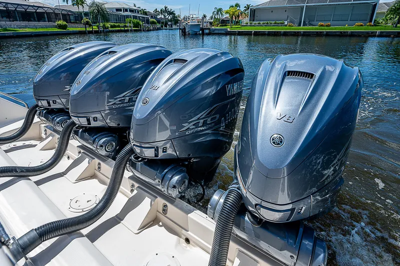  Yacht Photos Pics 2019 Grady-White Canyon 456 with quad Yamaha outboard engines.