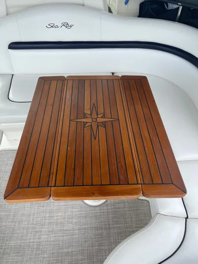  Yacht Photos Pics Teak table on Sea Ray 380 Sundancer 2007 yacht.