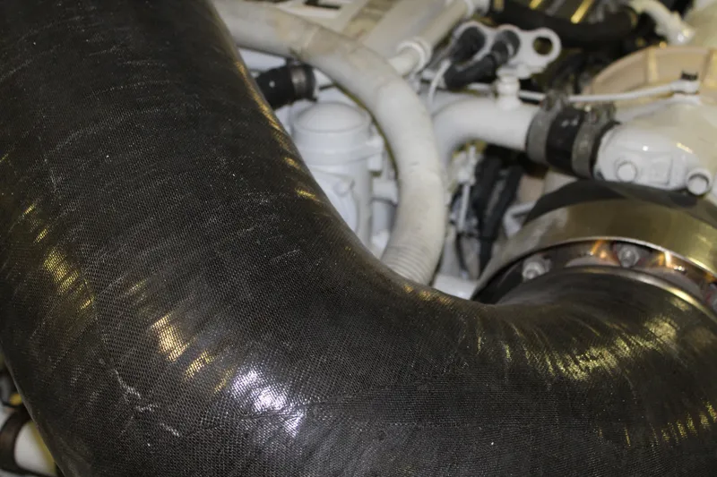 Killin Time Yacht Photos Pics Engine components of a 2003 Viking 65 Convertible Enclosed Bridge yacht.