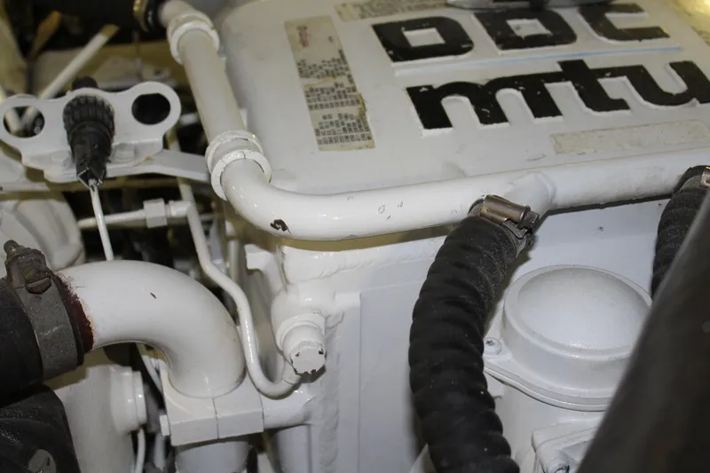 Killin Time Yacht Photos Pics Engine components of a 2003 Viking 65 Convertible Enclosed Bridge yacht.