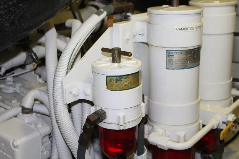 Killin Time Yacht Photos Pics Engine components of a 2003 Viking 65 Convertible Enclosed Bridge yacht.