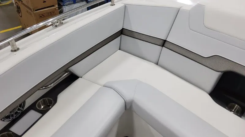  Yacht Photos Pics 2023 Formula 380 Super Sport Crossover OB interior seating area.