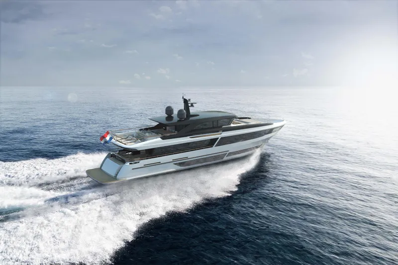 The Vessel Yacht Photos Pics 2026 Van der Valk Motor Yacht cruising on open water.