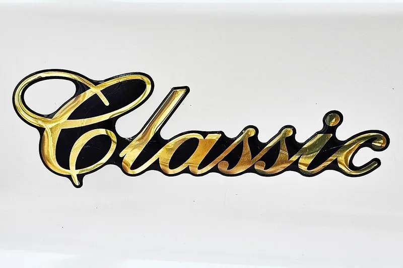 Fidgit Yacht Photos Pics "Classic" emblem on 2006 Tiara Yachts 2900 Open Classic boat.