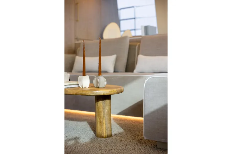 Spice Of Life II Yacht Photos Pics Luxurious Sunreef 60 yacht interior, featuring elegant decor with candles and plush seating, 2025 model.