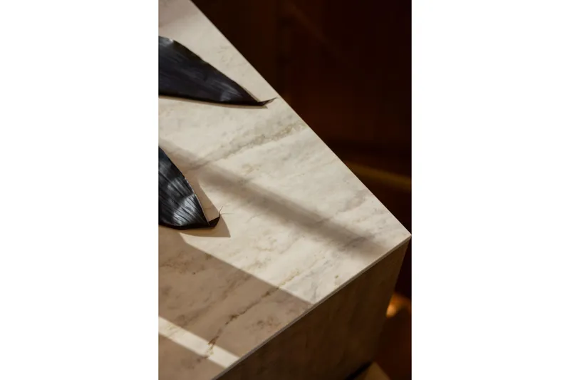 Spice Of Life II Yacht Photos Pics Marble surface with shadows, featuring black decorative elements, Sunreef 60, 2025 model.