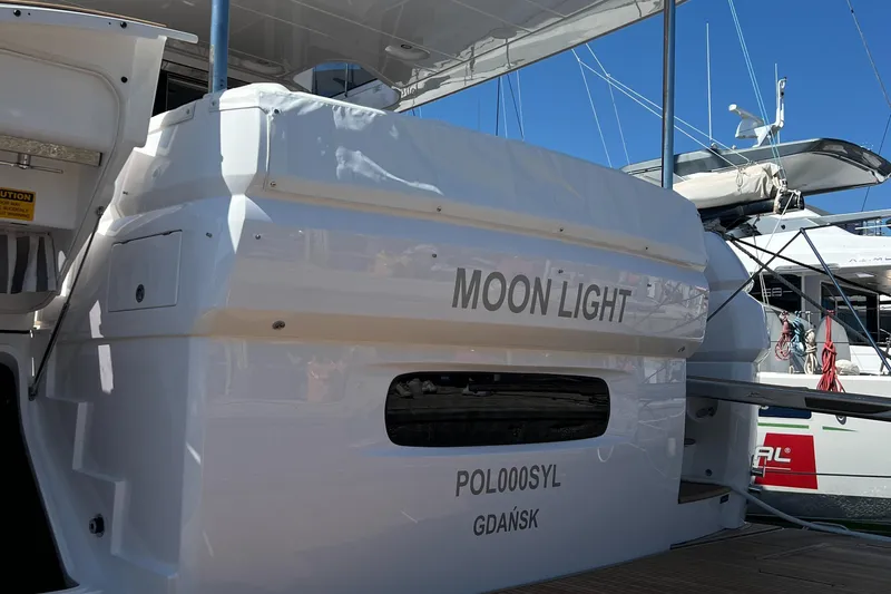 Yacht Photos Pics Azimut Magellano 66 yacht named "Moon Light" docked in Gdańsk, 2023 model.