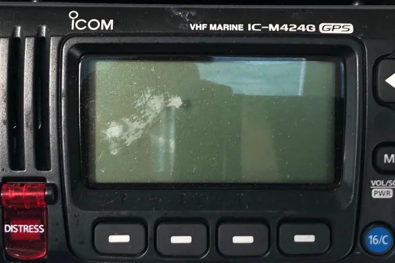  Yacht Photos Pics Icom VHF Marine IC-M424G GPS radio on 2017 Osprey 30 Fisherman boat.