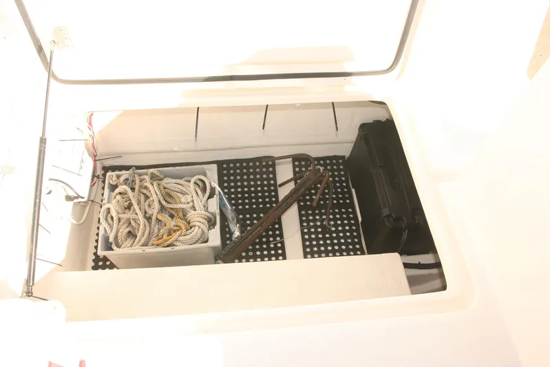  Yacht Photos Pics Storage compartment of 2017 Osprey 30 Fisherman with ropes and anchor.