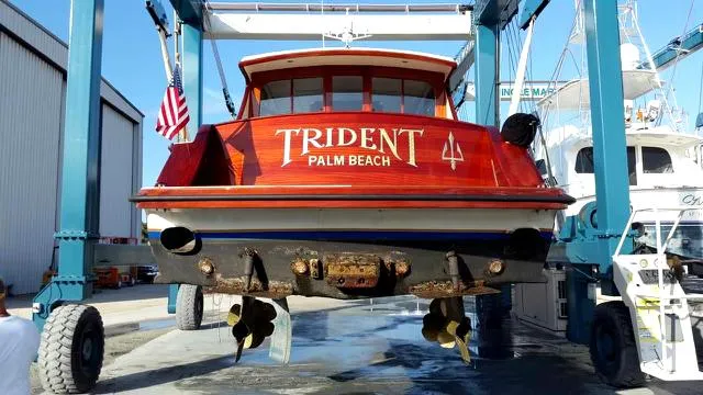Trident Yacht Photos Pics Hauling out for extensive yard period