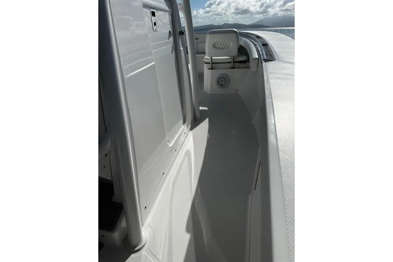  Yacht Photos Pics 2024 Southport 30 FE boat interior with sleek design and modern seating.