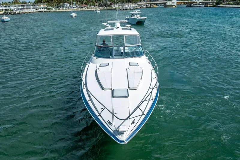  Yacht Photos Pics 2022 Formula 40 Performance Cruiser on open water, showcasing sleek design and luxury.