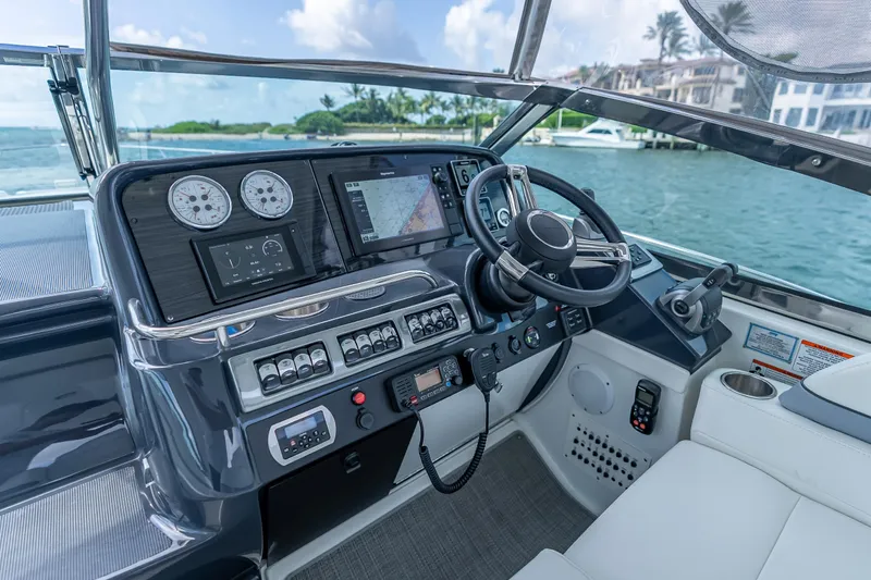  Yacht Photos Pics 2022 Formula 40 Performance Cruiser helm with advanced navigation and control systems.