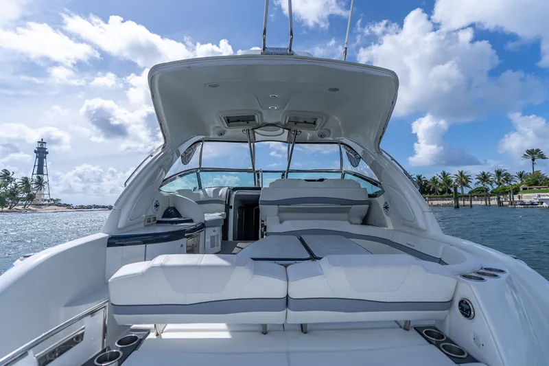  Yacht Photos Pics 2022 Formula 40 Performance Cruiser on water, featuring spacious deck and luxurious seating.