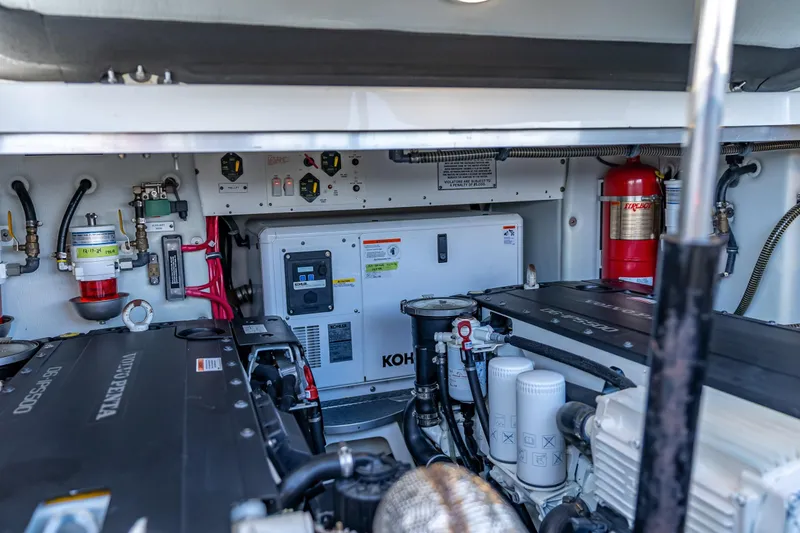  Yacht Photos Pics Engine room of 2022 Formula 40 Performance Cruiser with Kohler generator and Volvo Penta engines.