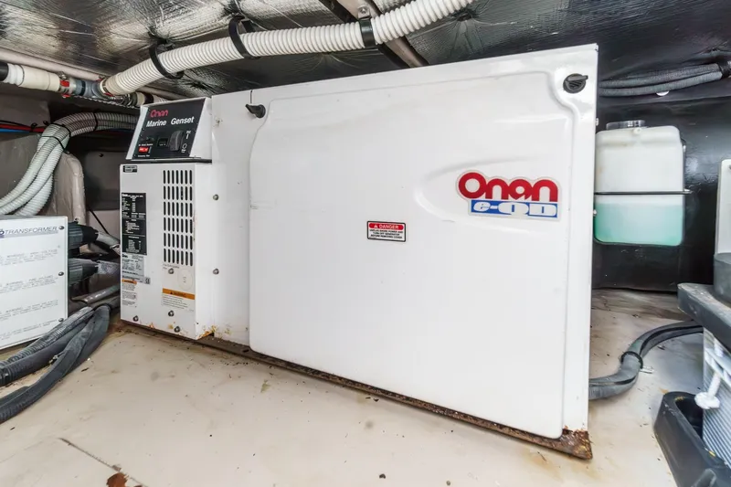  Yacht Photos Pics Onan marine generator in 2005 Sea Ray 500 Sedan Bridge engine room.