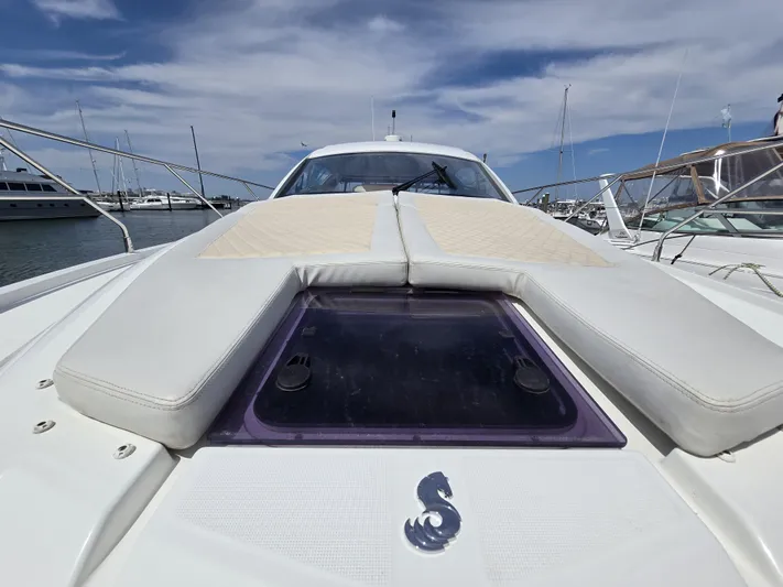 Rio Yacht Photos Pics 2019 Beneteau Gran Turismo 40 yacht with sunbathing area, docked at marina.