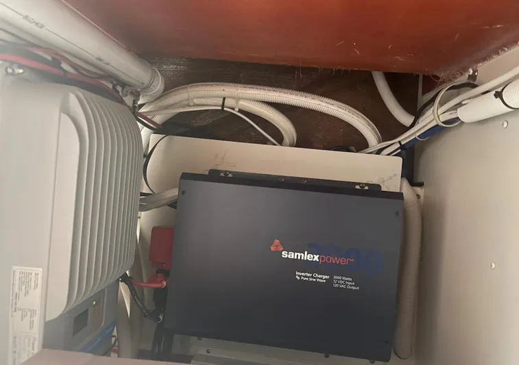  Yacht Photos Pics Samlex power inverter charger installed in a 2016 Carver C43 Coupe.
