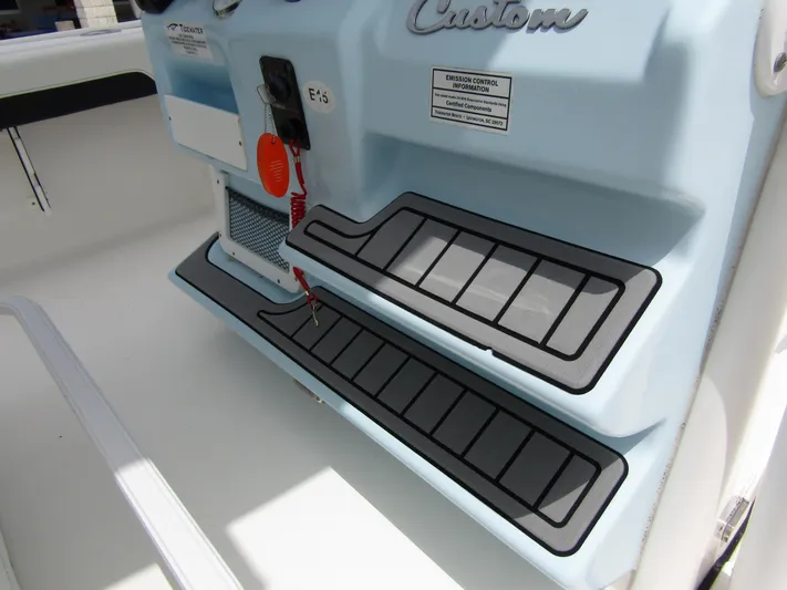  Yacht Photos Pics 2021 Tidewater 2700 Carolina Bay boat interior with custom non-slip steps.