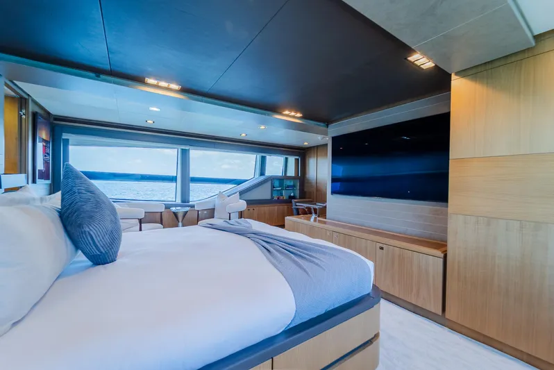 One And Only Yacht Photos Pics Luxurious yacht interior with ocean view, Custom Line 100, 2012 model.