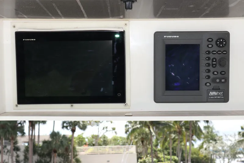  Yacht Photos Pics Furuno navigation displays on a 2005 Luhrs 38 Convertible boat.