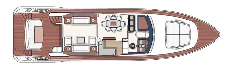 Vea Yacht Photos Pics Floor plan of a 2008 Azimut 75 yacht, featuring spacious interior layout.