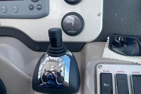  Yacht Photos Pics Control panel of a 2011 Cruisers Yachts 360 Express with Volvo Penta joystick.