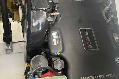  Yacht Photos Pics Engine compartment of a 2011 Cruisers Yachts 360 Express with Volvo Penta IPS 500.