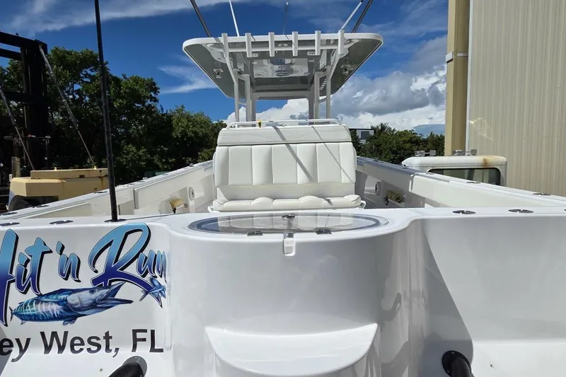 Hit N Run Yacht Photos Pics 2020 Invincible 35 Catamaran in Key West, FL, featuring sleek design and comfortable seating.