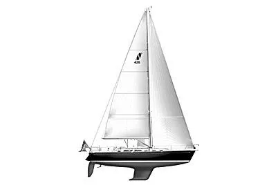 White Rose Yacht Photos Pics 2004 Sabre 426 sailboat with sleek design and full sails.