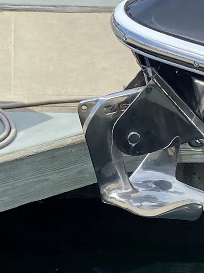  Yacht Photos Pics 2017 Formula 350 Sun Sport boat anchor detail at dock.